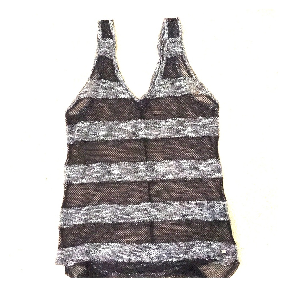 GUESS Sheer Mesh Tank Top